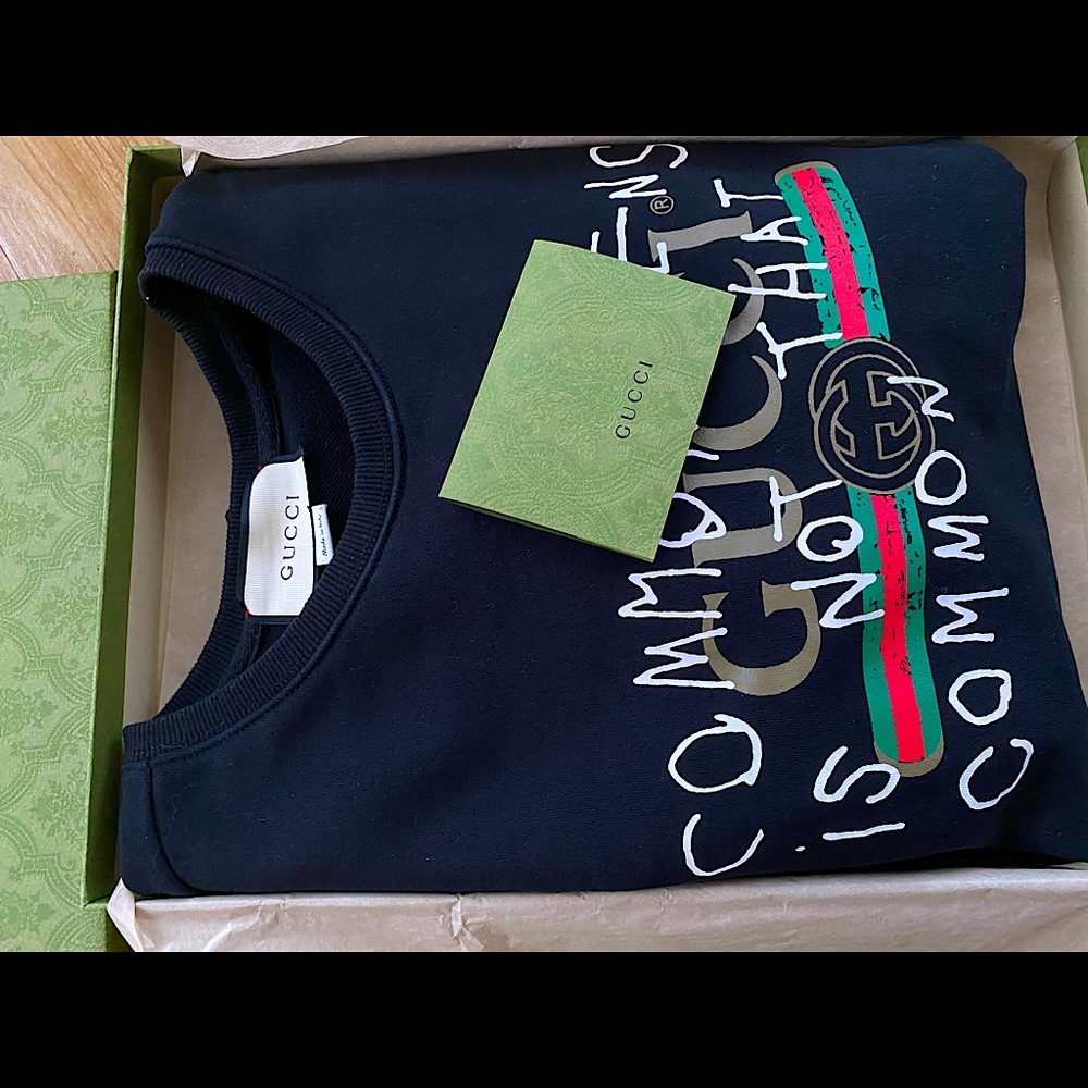Authentic Rare Gucci Common Sense Black Sweatshirt